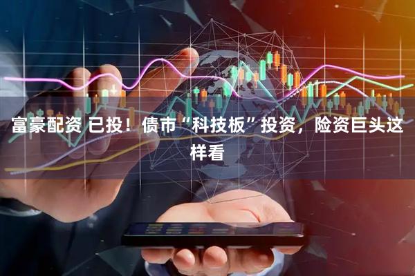 富豪配资 已投！债市“科技板”投资，险资巨头这样看